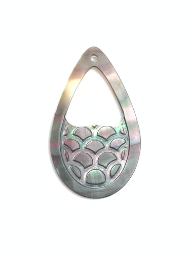 Mother of Pearl Carved Charm Sku#M3528