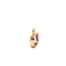 Purple Square shape crystal charm, gold plated, SKU#M2164purple