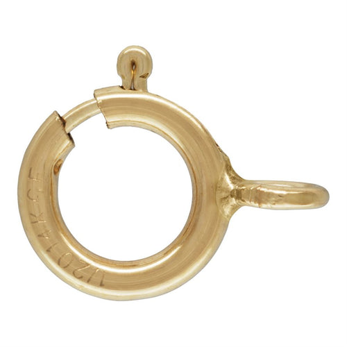 5.5mm Spring Ring Light w/ Open Ring, 14k Gold Filled, Sterling Silver, #4002355