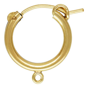 2.3x15mm Eurowire Hoop w/Open Ring, Sku#4011515R