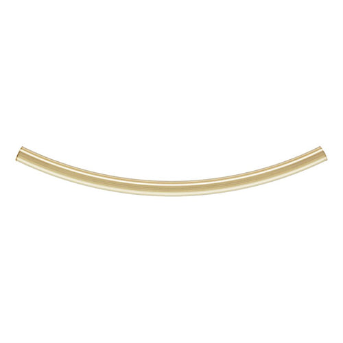 1.5x34mm (1.2mm ID) Curved Tube, 14k Gold Filled, #4020066XL