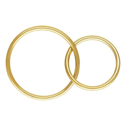 Interlocking Rings 16mm & 12mm, 14k Gold Filled, #402D1612