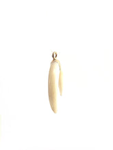 Natural White Shell Mother of Pearl Shell Pendants, Gold Plated On Zinc Alloy, Crescent Moon/Double Horn, Sku#M334