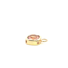Champaign Square shape crystal charm, gold plated, SKU#M2164champaign