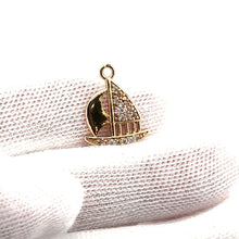 Sailboat Charm, Gold Plated