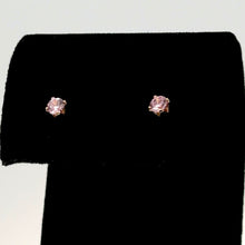3.0mm Pink 3A Cz Snap-In Post Earring, Sku#4011230M10