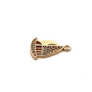 Sailboat Charm, Gold Plated