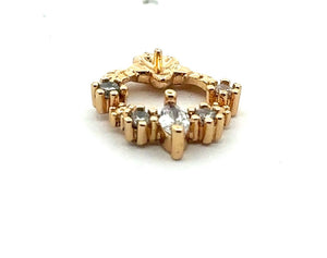 Stunning charm, Gold plated with Cubic zirconia, SKU#M3134