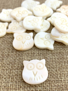 Mother of Pearl Owl Charm Sku#M611