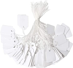 White Jewelry String Tags