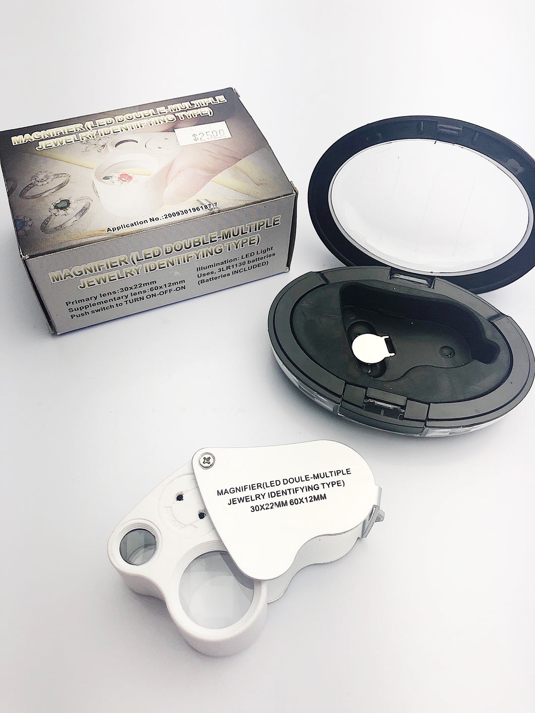 LED Magnifier Glass Double-Multiple Jewelry Identifying Type