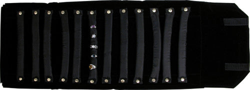 Deluxe Black Velvet Jewelry Rolls