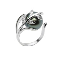 Sterling Silver Pearl Ring Setting, Free Size Ring (SR27) Setting only. No pearl included