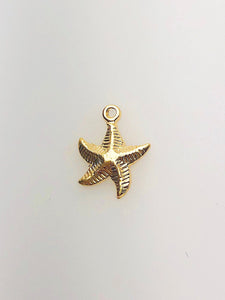 14K Gold Fill Starfish Charm w/ Ring, 10.0mm, Made in USA - 788