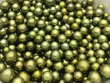 Round Pistachio Tahitian Pearls,10-15mm