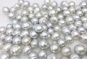 Silver South Sea, AAA, 10mm to 15mm, SB, Loose Pearls (198)