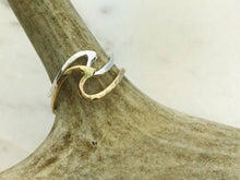 Hawaiian Wave Ring, Yellow Gold Filled, Hand Made in Hawaii