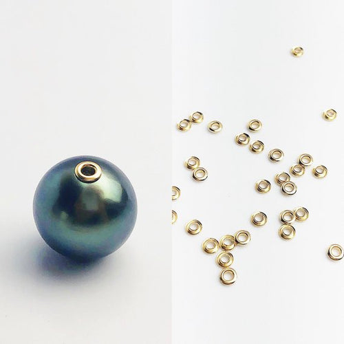 14K Gold Fill 2.0mm Bead Grommet with 1.5mm Hole