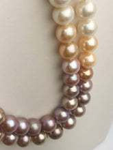 Edison Pearl Double Strand Necklace, Natural Color, 10-13mm