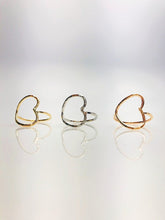 14k gold filled Heart Ring - Silver, Yellow Gold and Rose Gold Filled