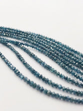 Blue Diamonds, Gemstone Beads, Half Strand, 4.5"