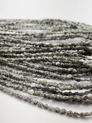 Rough Gray Diamond Gemstone Beads, Full Strand, 16