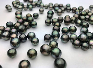 Tahitian Loose Pearls, Oval - Drop, Rikitea Pearls, AA Quality, 8mm to 10mm #285