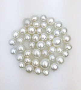 Silver South Sea, Top Quality, AAA1 Button, 11mm to 18mm Loose Pearls (195)