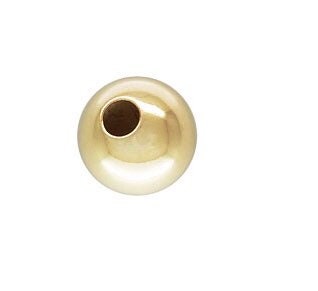 2.0mm Bead 0.8mm Hole, 14K Gold Filled, Made in U.S.A