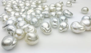 Silver South Sea, 16mm to 19mm, AAA, Baroque shape, Loose Pearls (196)