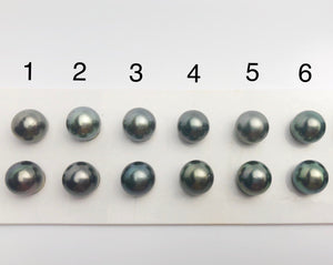 10mm Tahitian AA Loose Matched Pearls, 10mm Round (278)