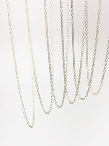 Bulk Quantity - 22" 925 Sterling Silver Anti Tarnish Alloy - 1mm Round Cable Chain Necklaces