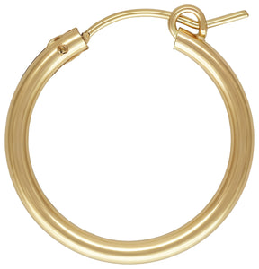 2.3x22.0mm Eurowire Hoop, 14k gold filled. Made in USA. #4011522