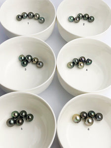5 Pearls - Multicolor Tahitian Peacock Drop Shape Loose Pearls - A+ Quality - 12 to 14.9mm (#533 No. 1-6)