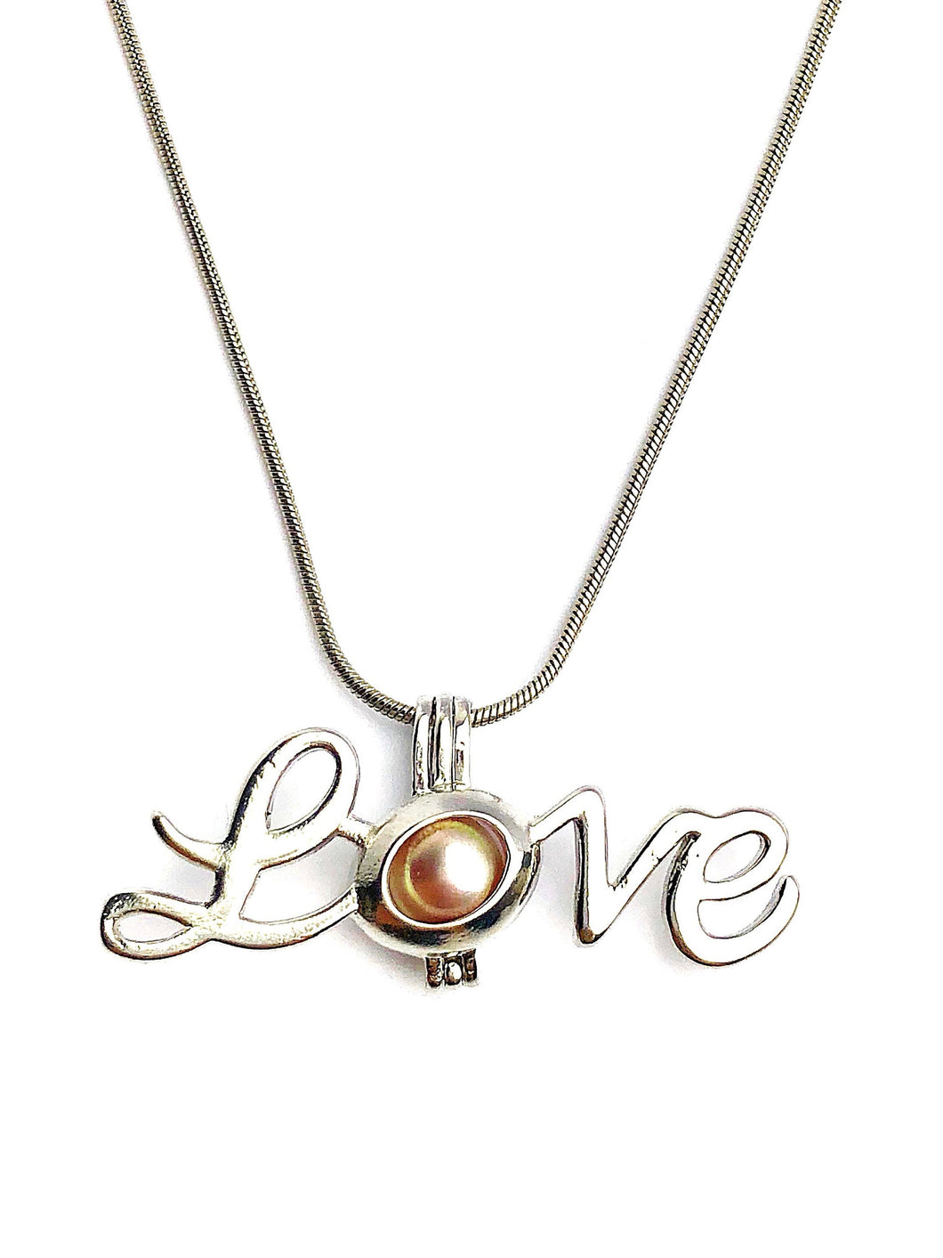 Love Cage Pendant Sterling Silver for 5mm to 7.5mm Loose Pearl (CP99)