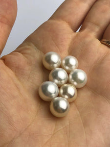 10mm White South Sea Loose Pearls, Round, 10mm - 10.9mm, AAA Quality