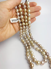 9-11mm Golden South Sea Pearl Necklace Strand, Natural Color, AAA Quality, 48 inches