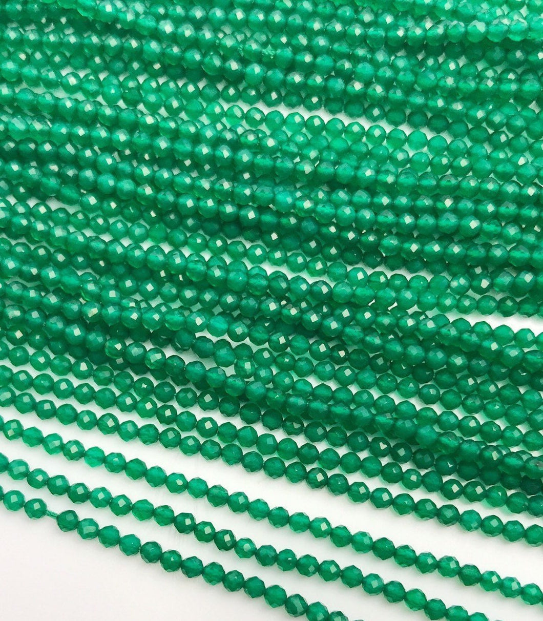HALF OFF SALE- Green Onyx Gemstone  Beads, Full Strand, Semi Precious Gemstone, 13