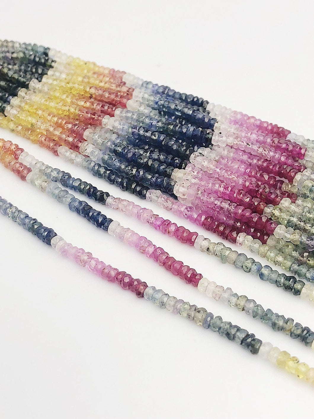 HALF OFF SALE - Rainbow Sapphire Gemstone Beads, Full Strand, Semi Precious Gemstone, 13