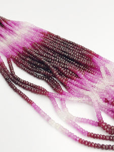 HALF OFF SALE - Shaded Ruby Gemstone Beads, Full Strand, Semi Precious Gemstone, 15"