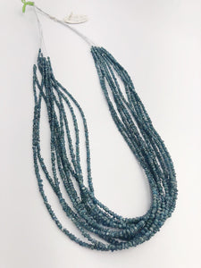HALF OFF SALE - Blue Diamond Gemstone Beads, Full Strand, 14"