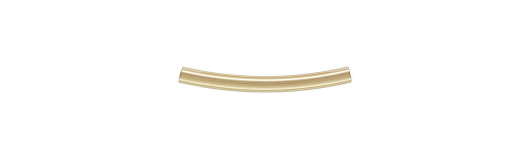 1.5x15.0mm Curved Tube, 14K Gold Filled, Made in USA. #4020070