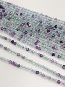 HALF OFF SALE -Fluorite  Gemstone Beads, Full Strand, Semi Precious Gemstone, 13"