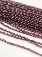 HALF OFF SALE - Rhodolite Garnet Gemstone Beads, Full Strand, Semi Precious Gemstone, 13"