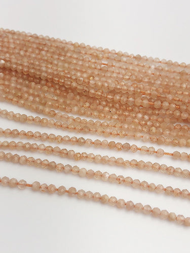 HALF OFF SALE - Pink Moonstone Gemstone Beads, Full Strand, Semi Precious Gemstone, 13