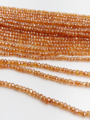HALF OFF SALE - Coated Coraline Gemstone Beads, Full Strand, Semi Precious Gemstone, 13