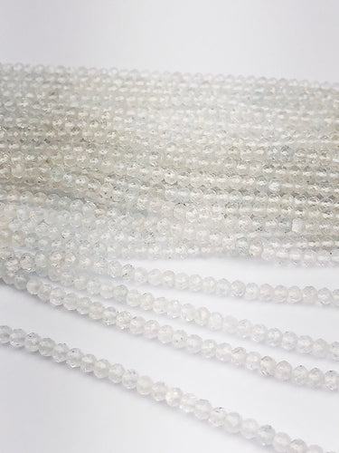 HALF OFF SALE - White Topaz Gemstone Beads, Full Strand, Semi Precious Gemstone, 13