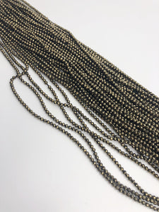 HALF OFF SALE - Pyrite Gemstone Beads, Full Strand, Semi Precious Gemstone, 13"