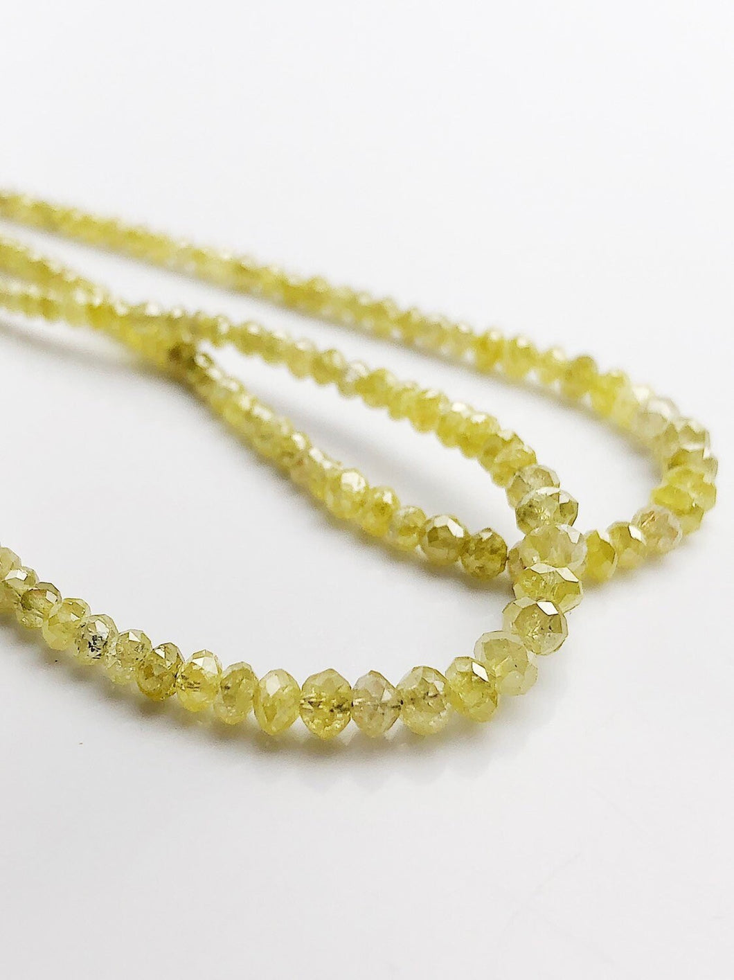 HALF OFF SALE - Natural Yellow Diamond Gemstone Beads, Full Strand, 14