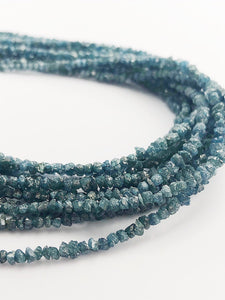 HALF OFF SALE - Blue Diamond Gemstone Beads, Full Strand, 14"